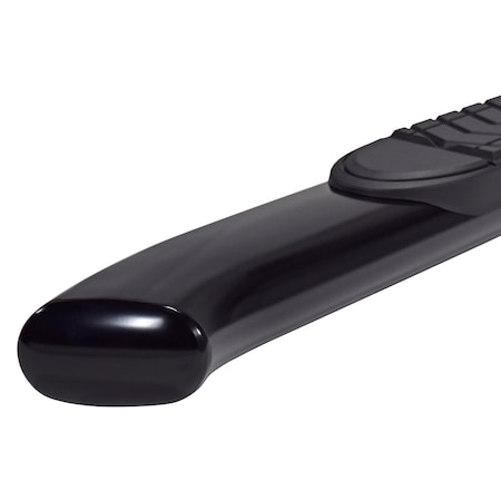 Trailfx NERF BAR OVAL 5 With Step Pads 5 Inch Oval Bent Side Bar Powder Coated Black Steel With Welded A7092B